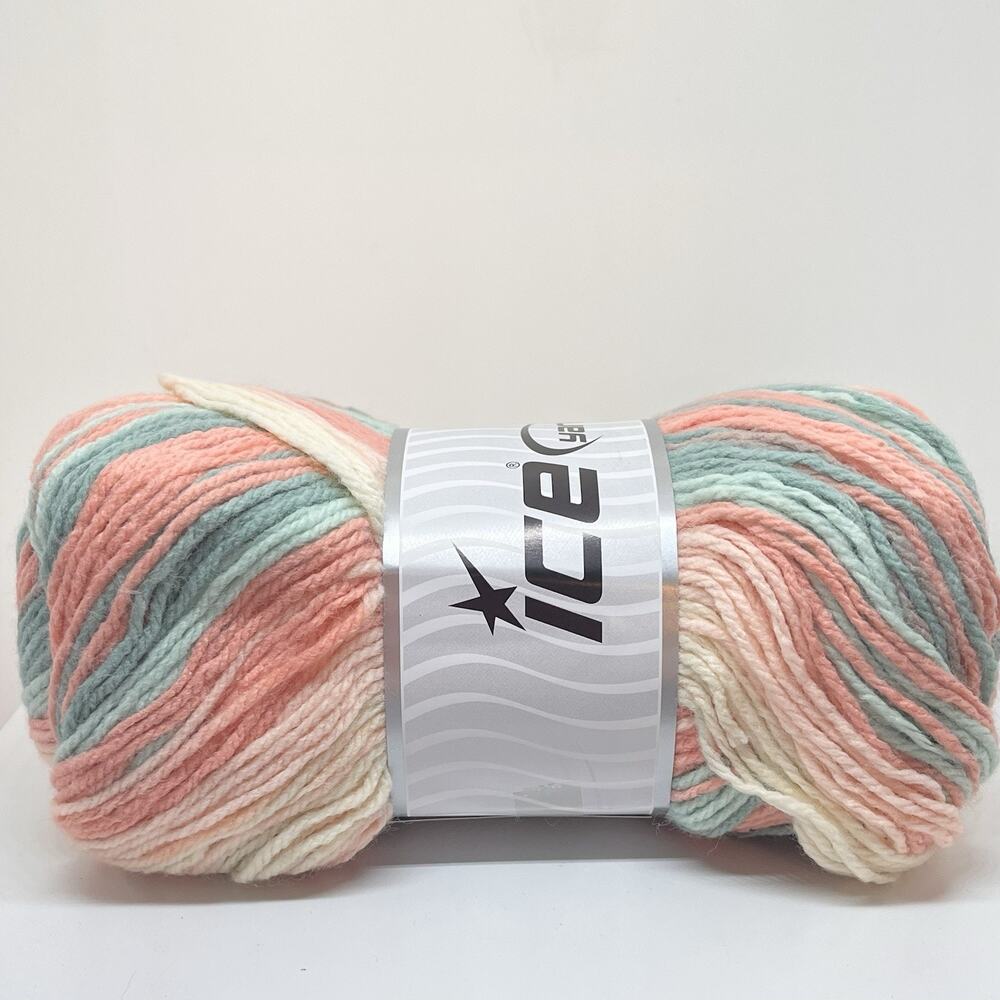 ICE Yarns Magic Light Yarn, Salmon Cream Greens